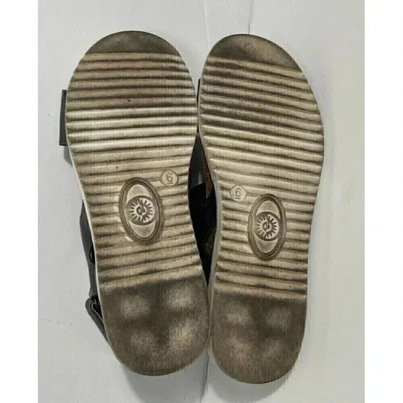 Earth Spirit Womens Sandals Metallic Gray Slingback Black Elastic Size 6 - Picture 12 of 12